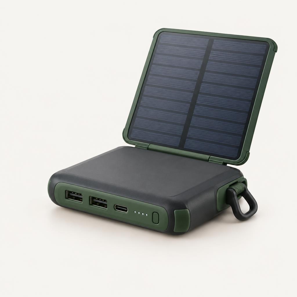 Solar-powered portable charging power bank