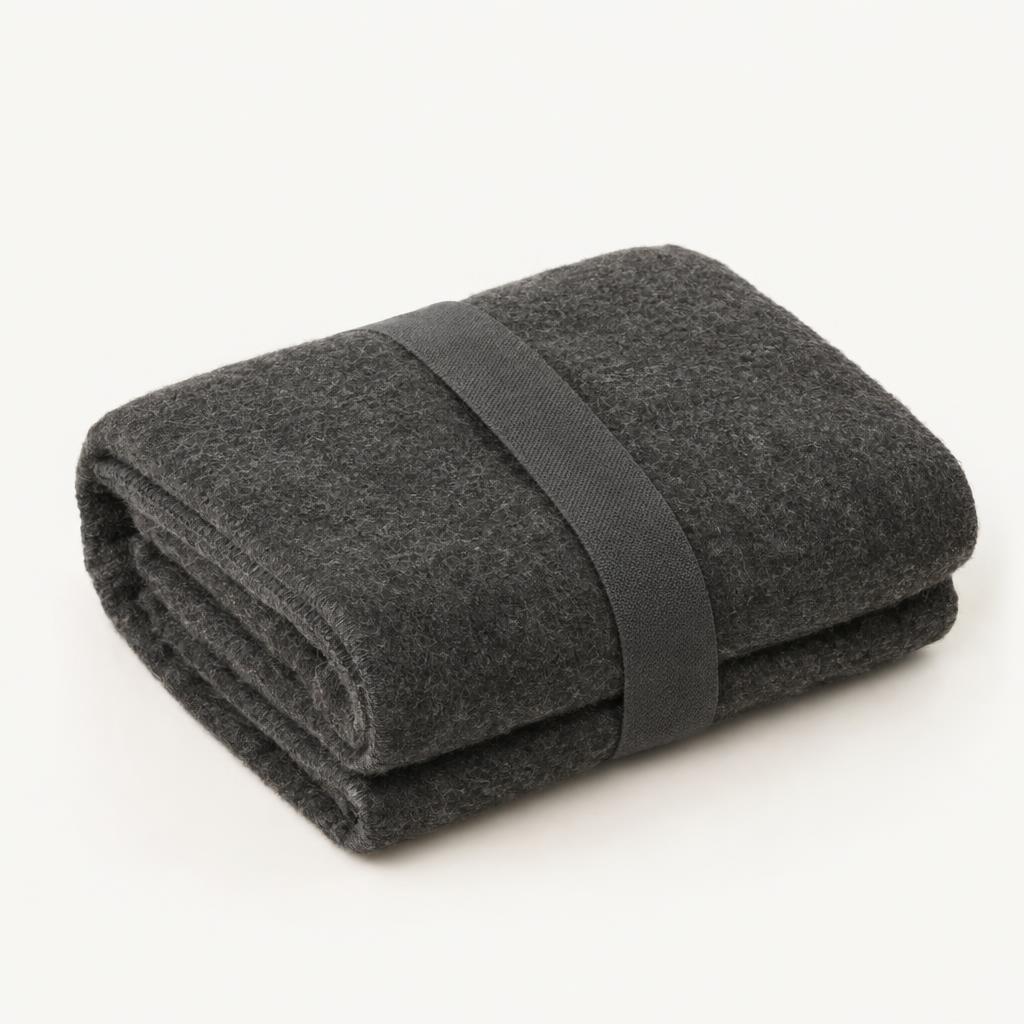 Emergency wool blanket, folded